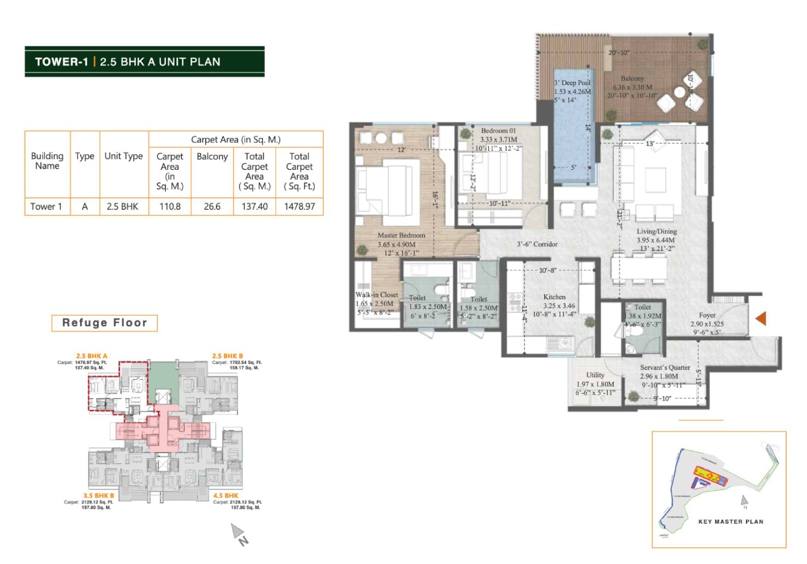  Sun Valley 3 BHK floor plan